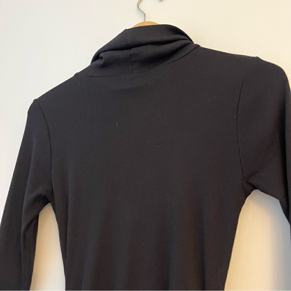 Michael Stars Velma Turtleneck Ribbed Mini Dress in black, size XS NWT - Picture 5 of 6